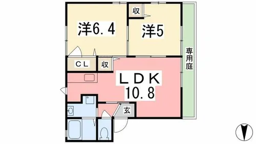 フォーレス余部【105号室】の間取り