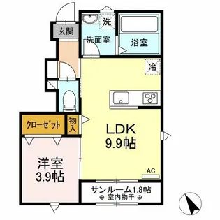 Speciale?Ⅰ【1号室】の間取り