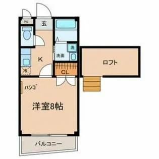 コーポ桜井B【1階】の間取り