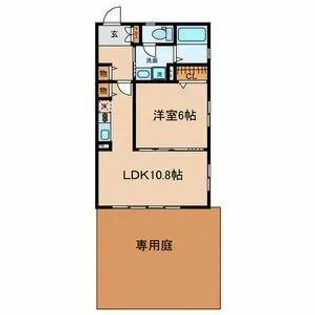 エムロード(emeraude)【105号室】の間取り