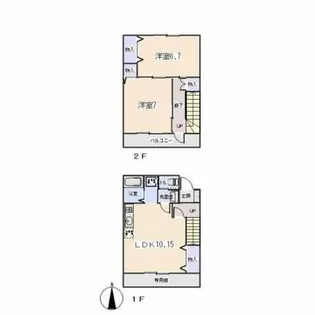 メゾネット椿【B号室】の間取り