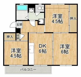 ヴィラナリー千代田 1号棟【5階】の間取り