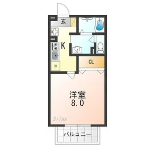 セジュール鴨土【1階】の間取り
