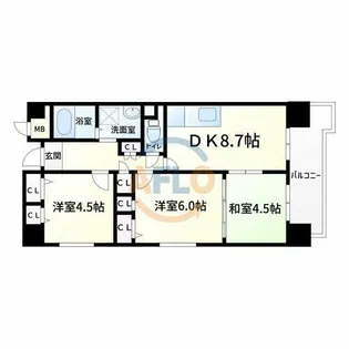 グラマシー立売堀【2階】の間取り