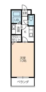スタジオ・アミ【3階】の間取り
