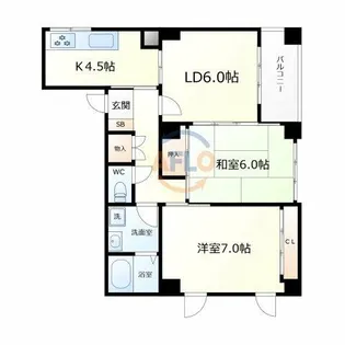 アメニティーヒルズ【6階】の間取り