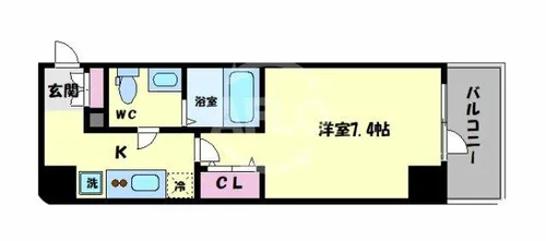 エグゼ天王寺Ⅱ【8階】の間取り