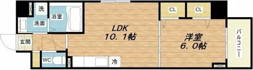 ラポール白糸【7階】の間取り