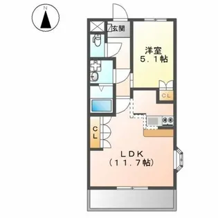 グリーンヒルズ【1階】の間取り