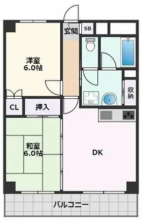 キープロハイツII【2階】の間取り