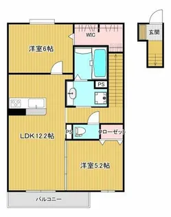 ボヌールメゾン【205号室】の間取り