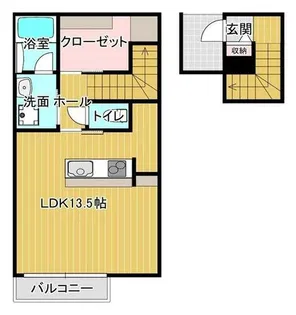 イストワール船町Ⅴ号館【202号室】の間取り