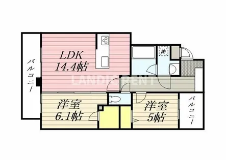 弥生なつめビル【5階】の間取り