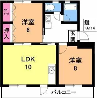 柏原農住団地T棟【2階】の間取り