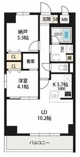ベルンカーデン勝山北【1階】の間取り