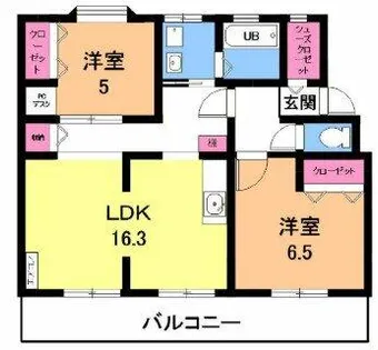 ファミール柏原【2階】の間取り