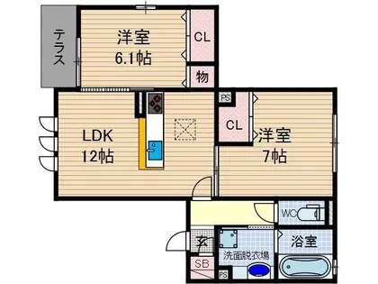 Another K【2階】の間取り