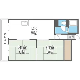 日の丸ハイツ【402号室】の間取り