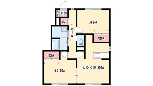 コンフォート高町Ⅱ【102号室】の間取り