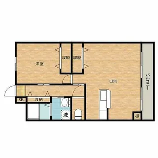 バーンフリート総持寺【3階】の間取り