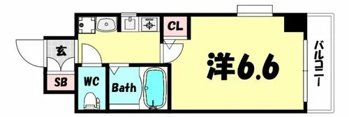 エステムコート神戸ハーバーランド前2【9階】の間取り