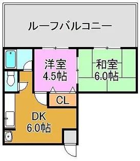 第一コーポ春日荘【4階】の間取り