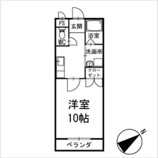アイランド雅【103号室】の間取り