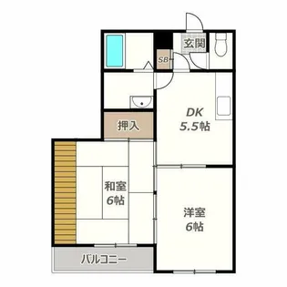 スポール南住吉【2階】の間取り