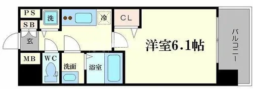 プレサンス玉造駅前【3階】の間取り