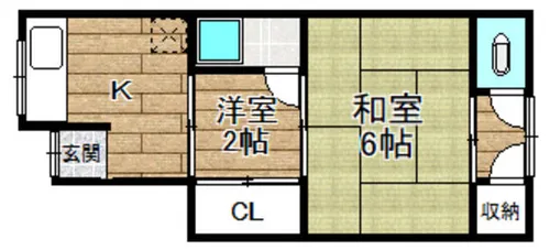 小林文化【101号室】の間取り