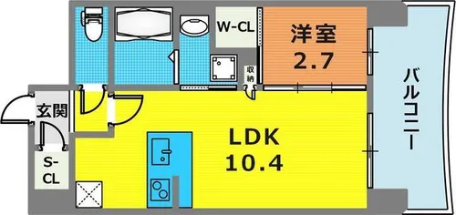 セレニテ三宮プリエ【7階】の間取り