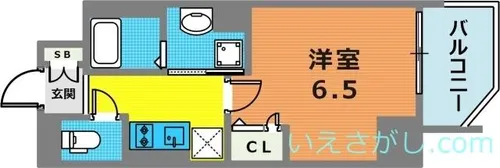 プレサンス三宮フラワーロード【10階】の間取り