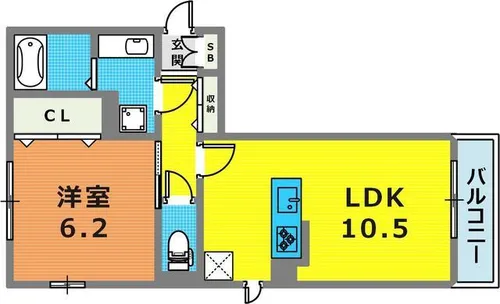ロッコウコルン-S【2階】の間取り