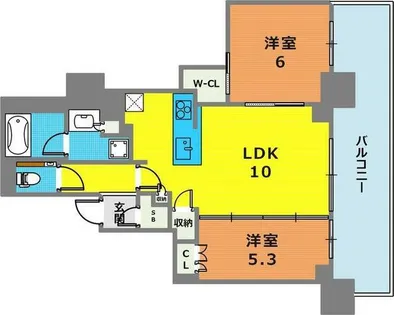 ベイシティタワーズ神戸WEST【7階】の間取り