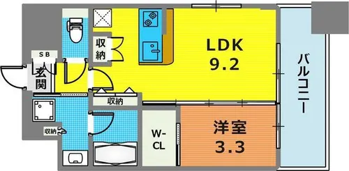アーバネックス神戸六甲【4階】の間取り