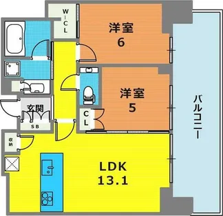 ベイシティタワーズ神戸WEST【20階】の間取り