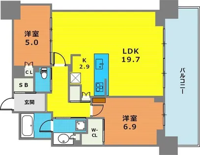 ベイシティタワーズ神戸WEST【11階】の間取り