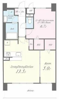 ディエスベアティ久宝寺口【1階】の間取り