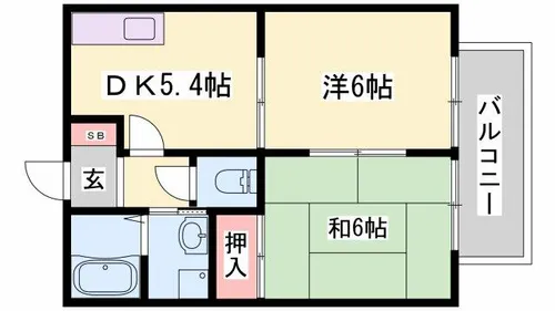 パセオ構【102号室】の間取り