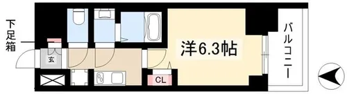 プレサンス名古屋ルーカス【8階】の間取り