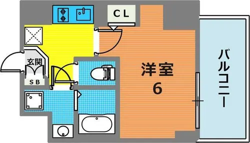 神戸国香通Futur【6階】の間取り