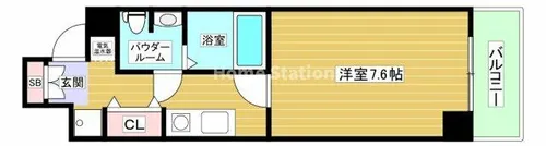 大阪府大阪市港区市岡元町3丁目【マンション】の間取り