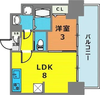 プレサンス兵庫駅前【7階】の間取り
