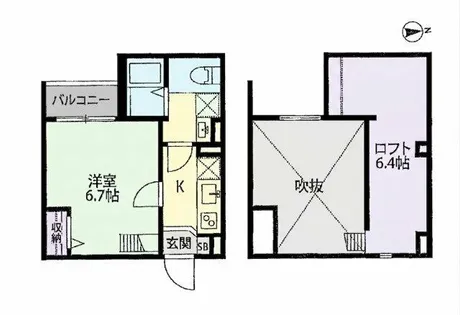 FOREST大蓮東【1階】の間取り