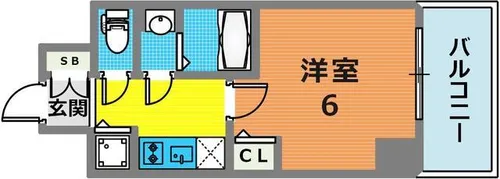 エスリードレジデンス神戸三宮【2階】の間取り