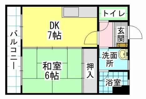 コンプレート中津口【7階】の間取り