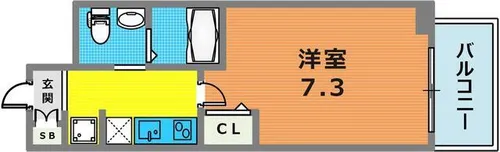 セレニテ神戸元町【15階】の間取り