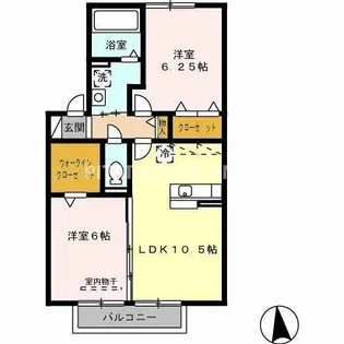 ベルコート【B103号室】の間取り