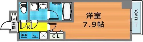 ラナップスクエア湊川公園【6階】の間取り