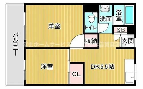長居椿マンション【503号室】の間取り